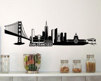 Wandtattoo San Francisco Skyline Wandtattoo