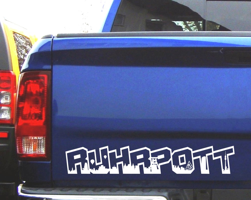 Autocollant Voiture Ruhrpott Schriftzug - Découpe Vinyle Noire, Fabriqué En Allemagne