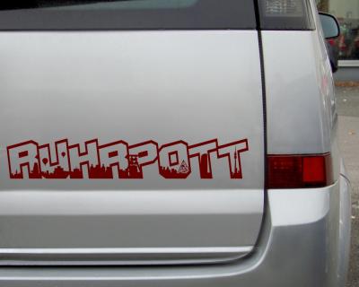 Ruhrpott Schriftzug Skyline Aufkleber - Ansicht 3