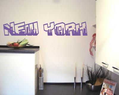 Wandtattoo New York City Schriftzug Skyline - Ansicht 2