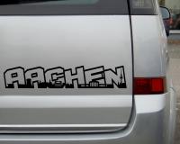 Aachen Schriftzug Skyline Aufkleber