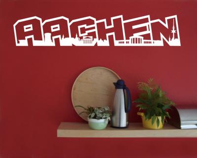 Wandtattoo Aachen Schriftzug Skyline - Ansicht 3