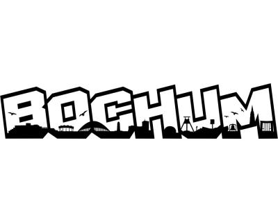 Bochum Schriftzug Skyline Aufkleber