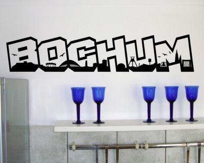 Wandtattoo Bochum Schriftzug Skyline - Ansicht 2