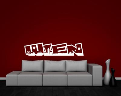 Wandtattoo Wien Schriftzug Skyline - Ansicht 3