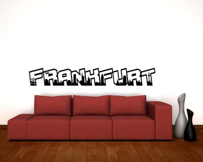 Wandtattoo Frankfurt Schriftzug Skyline - Ansicht 2
