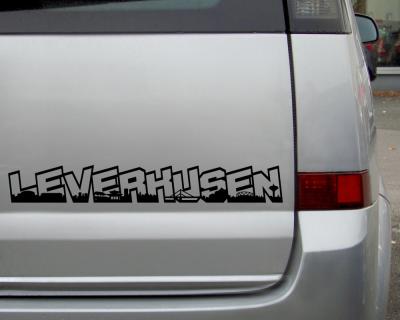 Leverkusen Schriftzug Skyline Aufkleber - Ansicht 3