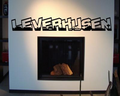 Wandtattoo Leverkusen Schriftzug Skyline Wandtattoo