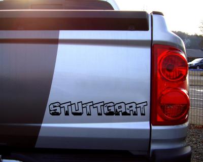 Stuttgart Schriftzug Skyline Aufkleber - Ansicht 2