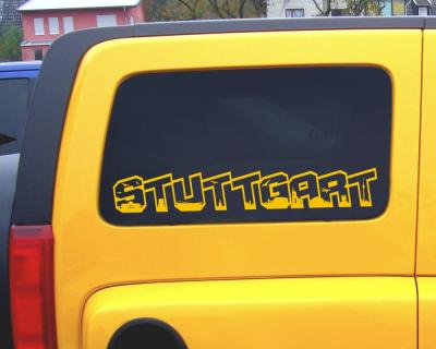 Stuttgart Schriftzug Skyline Aufkleber - Ansicht 3