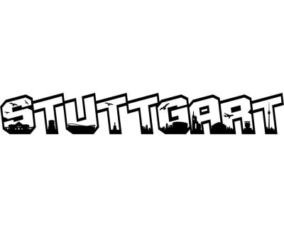 Wandtattoo Stuttgart Schriftzug Skyline - Ansicht 1