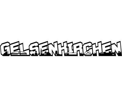 Wandtattoo Gelsenkirchen Schriftzug Skyline - Ansicht 1
