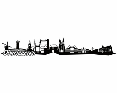 Oberhausen Skyline Wandtattoo - Ansicht 1
