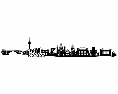 Mainz Skyline Wandtattoo