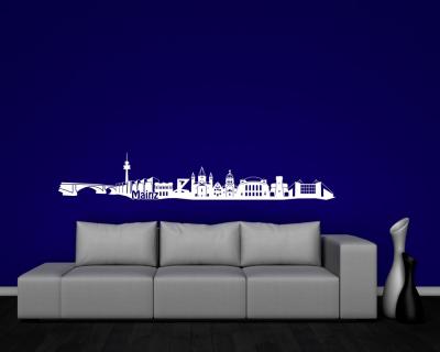 Wandtattoo Mainz Skyline Wandtattoo