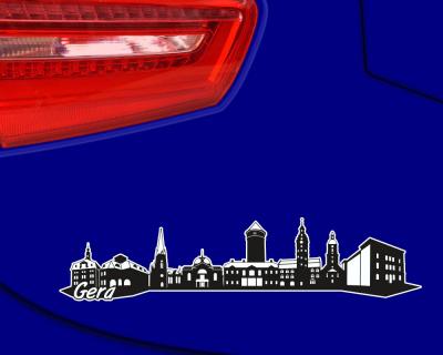 Gera Skyline Autoaufkleber - Ansicht 3