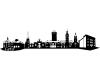 Wandtattoo Gera Skyline Wandtattoo