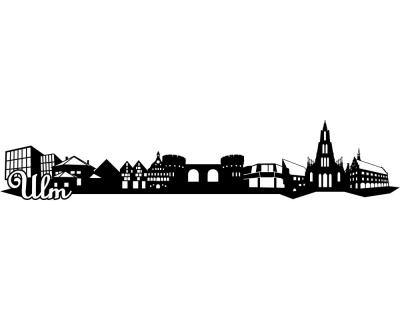 Wandtattoo Ulm Skyline - Ansicht 1