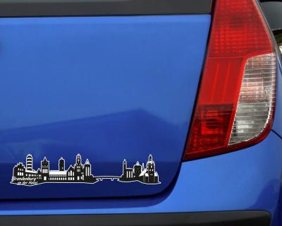 Brandenburg an der Havel Skyline Autoaufkleber