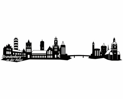 Brandenburg an der Havel Skyline Wandtattoo - Ansicht 1