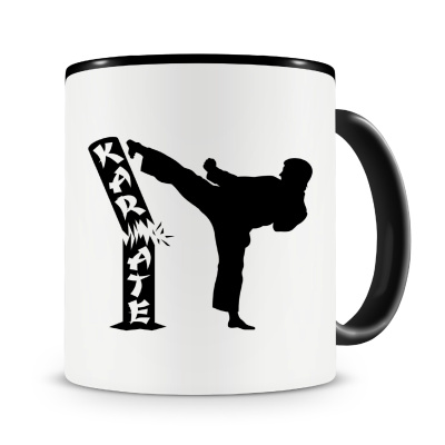 Tasse mit dem Motiv Karate Karatekmpfer