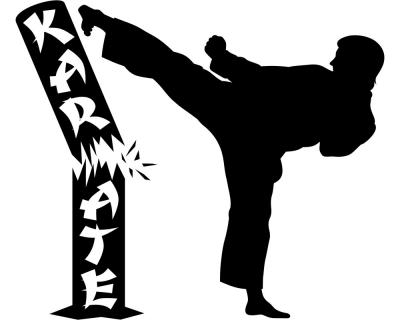 Karate Karatekämpfer Aufkleber Aufkleber