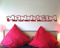 Wandtattoo Mannheim Schriftzug Skyline