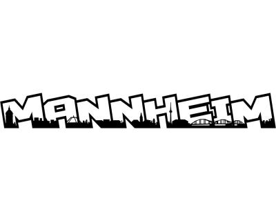 Wandtattoo Mannheim Schriftzug Skyline - Ansicht 1