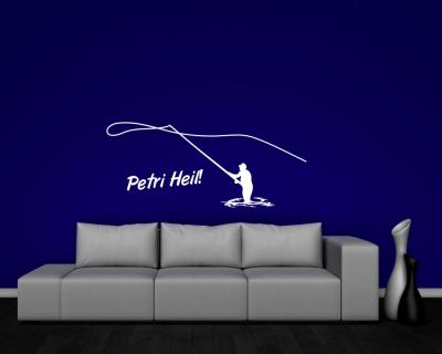 Wandtattoo Angler Fliegenfischer - Ansicht 2