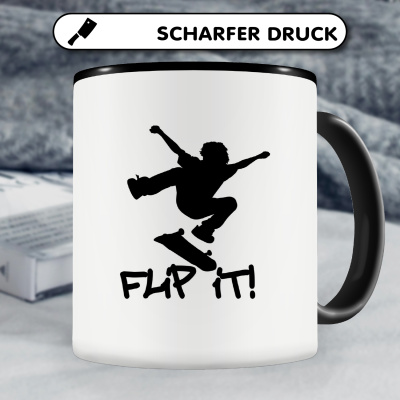 Tasse mit dem Motiv Skateboarder Kickflip - Ansicht 5