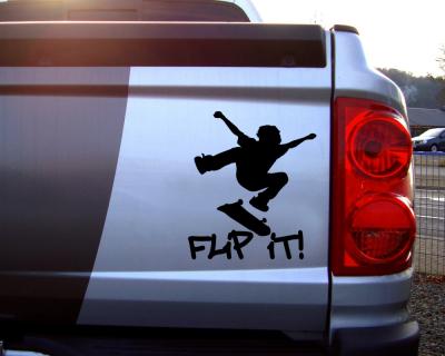 Skateboard 'Flip it' Aufkleber - Ansicht 2
