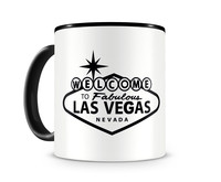 Tasse mit dem Motiv Las Vegas Tasse Modellnummer  schwarz/schwarz