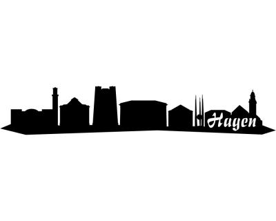Hagen Skyline Aufkleber Aufkleber