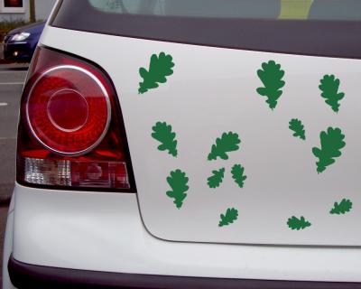Aufkleber Eichenbltter Set