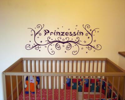 Wandtattoo Prinzessin Blumenranke