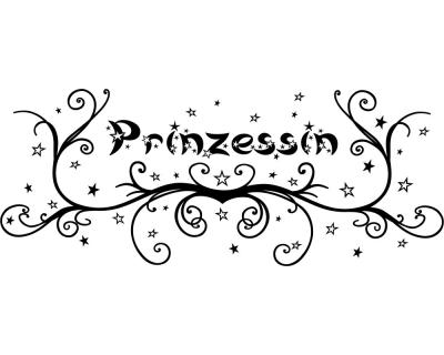Wandtattoo Prinzessin Blumenranke - Ansicht 1