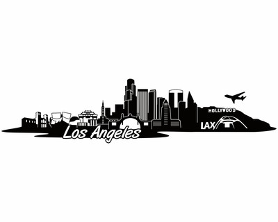 Los Angeles Skyline Wandtattoo Wandtattoo