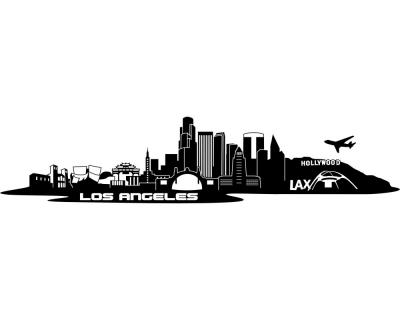 Wandtattoo Los Angeles LA Skyline Wandtattoo