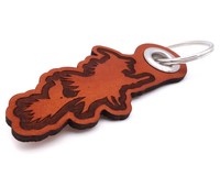 Schlsselanhnger Hexe Schlsselanhnger Modellnummer  cognac braun/graviert