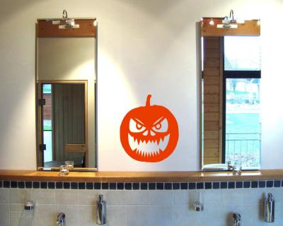 Halloween Krbiskopf Wandtattoo - Ansicht 2