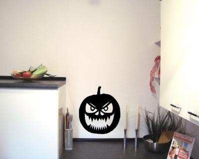 Halloween Krbiskopf Wandtattoo
