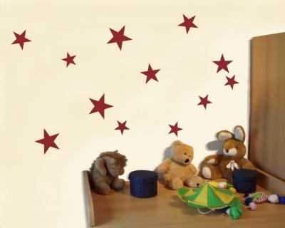 Wandsticker Sterne Set  gefllt 