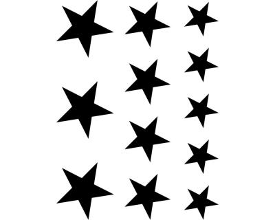 Wandsticker Sterne Set ”gefüllt” Wandtattoo