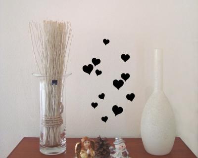 Herzen Wandtattoo Set gefllt - Ansicht 3