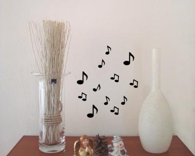 Musiknoten Wandaufkleber 12er Set - Ansicht 3