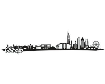 Chicago Skyline Autoaufkleber - Ansicht 1