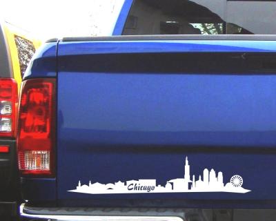 Chicago Aufkleber Skyline - Ansicht 3