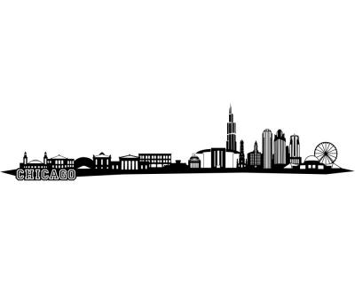Wandtattoo Chicago Skyline - Ansicht 1