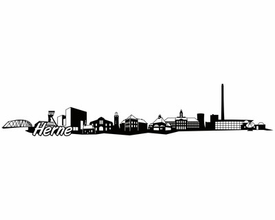 Herne Skyline Wandtattoo - Ansicht 1