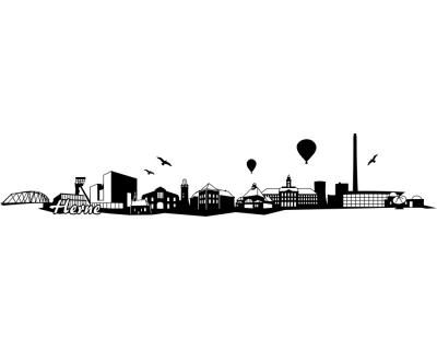 Wandtattoo Herne Skyline - Ansicht 1
